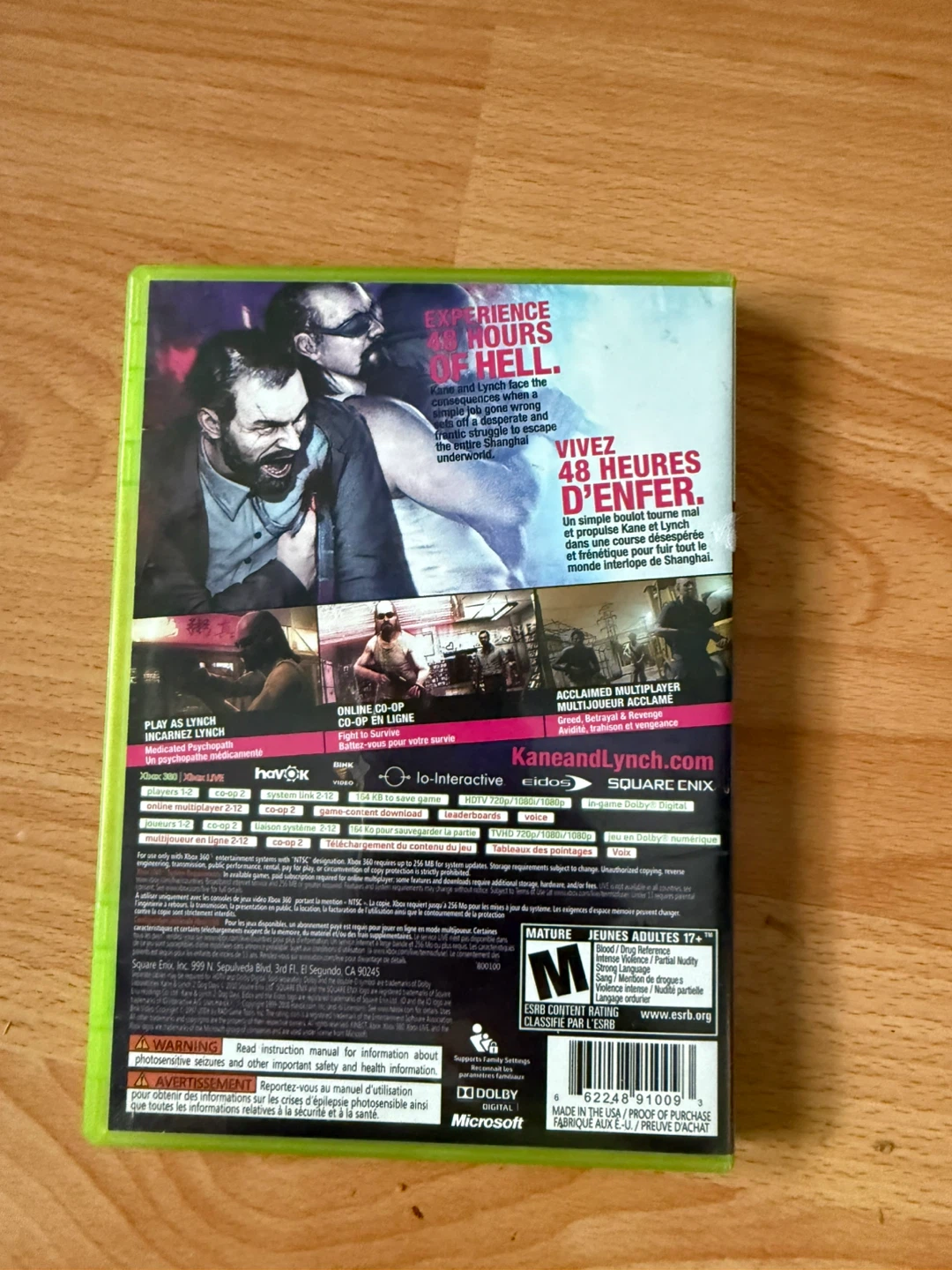 Kane & Lynch 2: Dog Days Xbox 360 Game