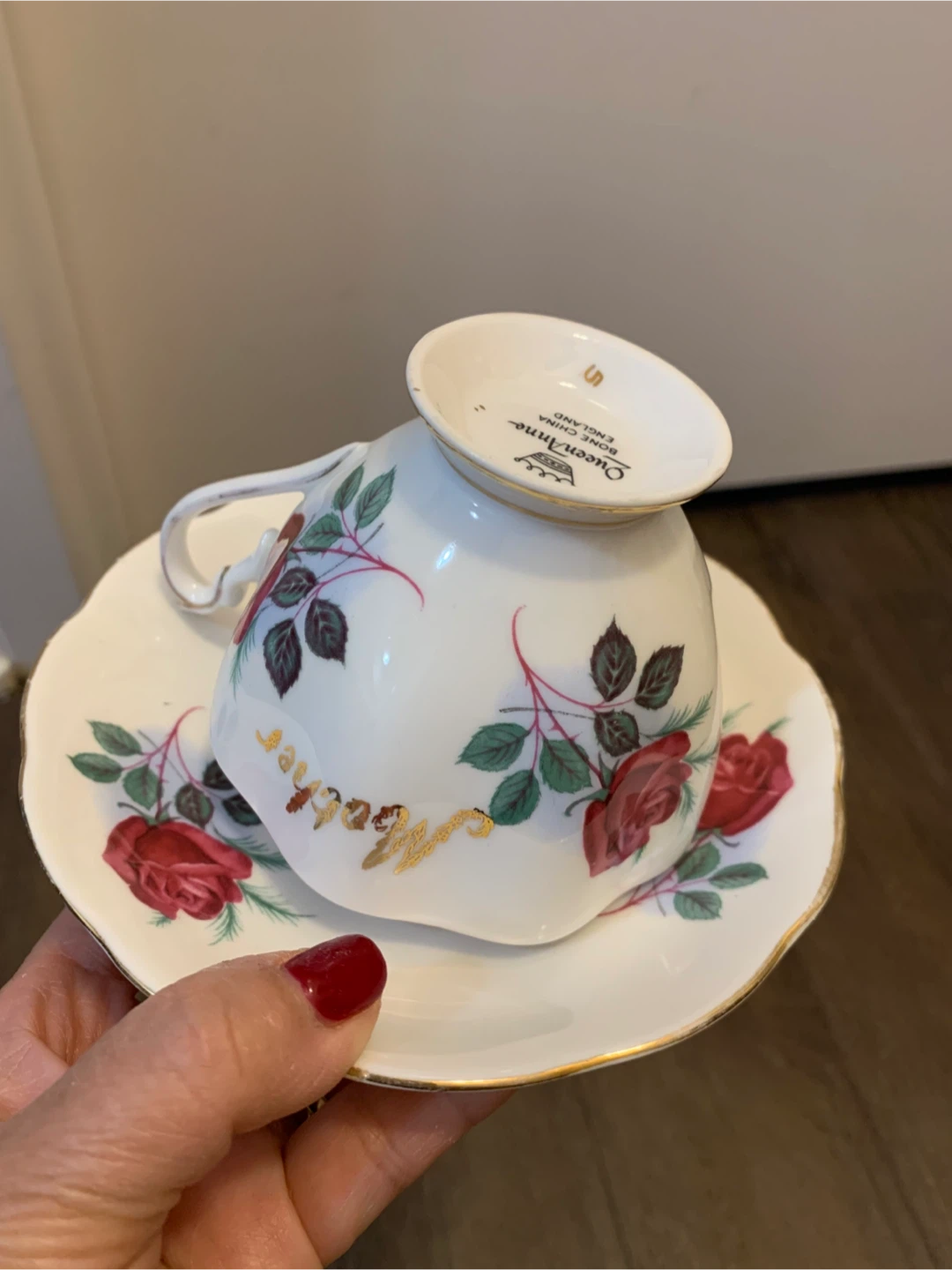 Queen Anne "Mother" Teacup and Saucer Set