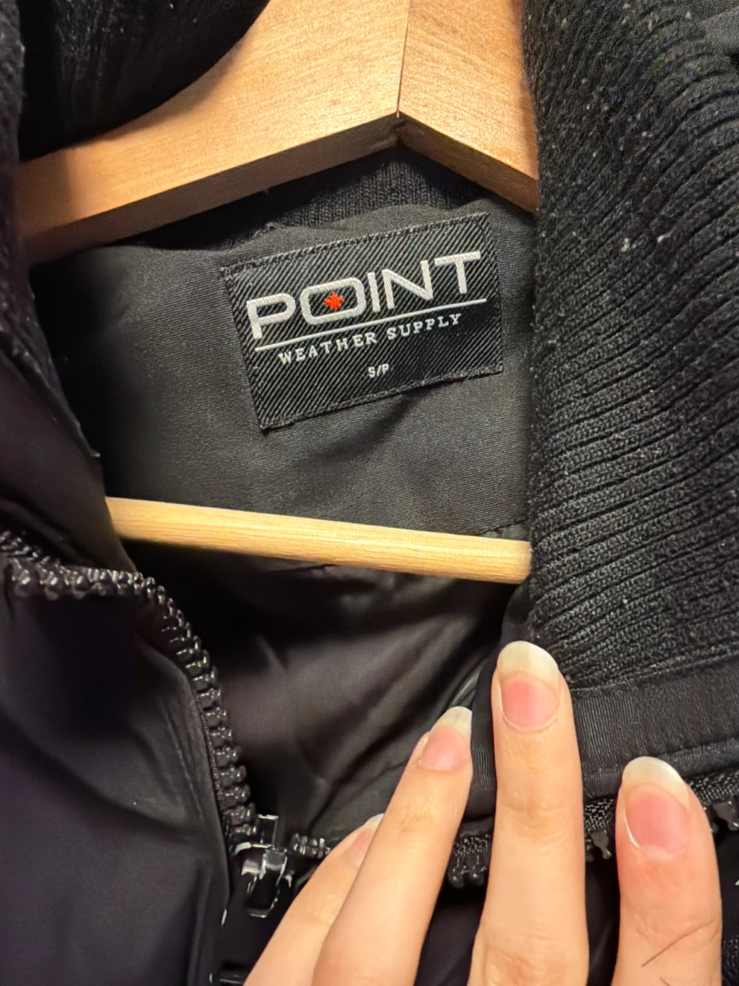 POINT Weather Supply Black Puffer Jacket with Faux Fur Trim - photo 3
