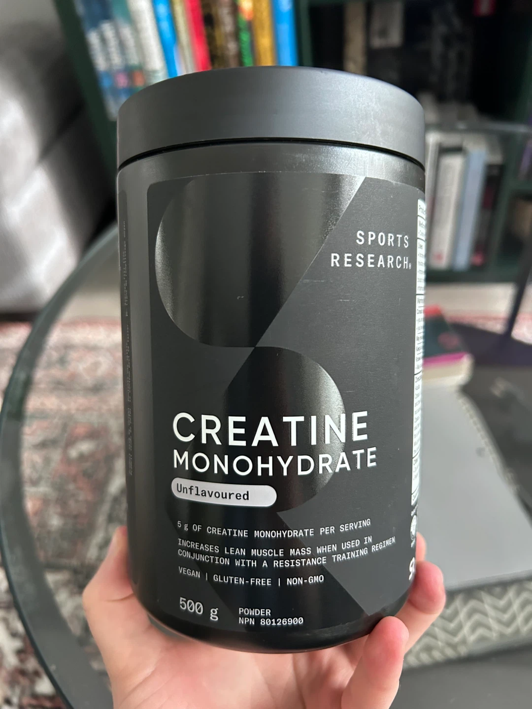 Sports Research Creatine Monohydrate Unflavoured Powder 500g