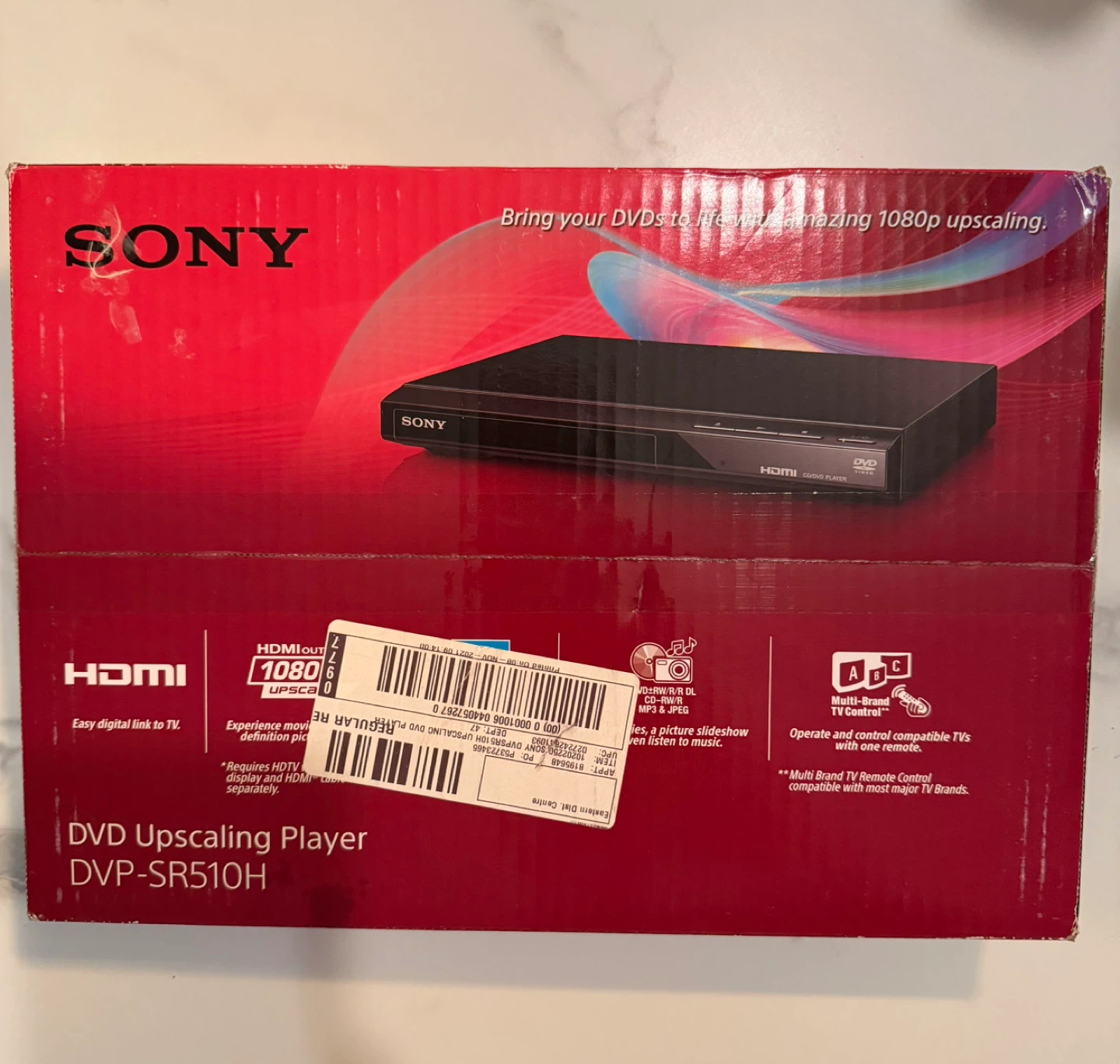 Sony DVD Upscaling Player DVP-SR510H - photo 3