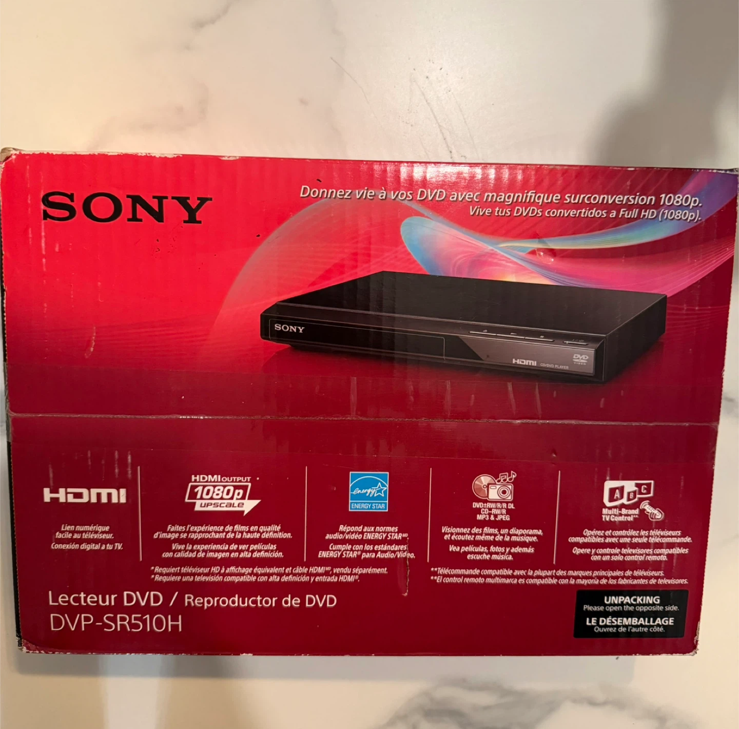 Sony DVD Upscaling Player DVP-SR510H