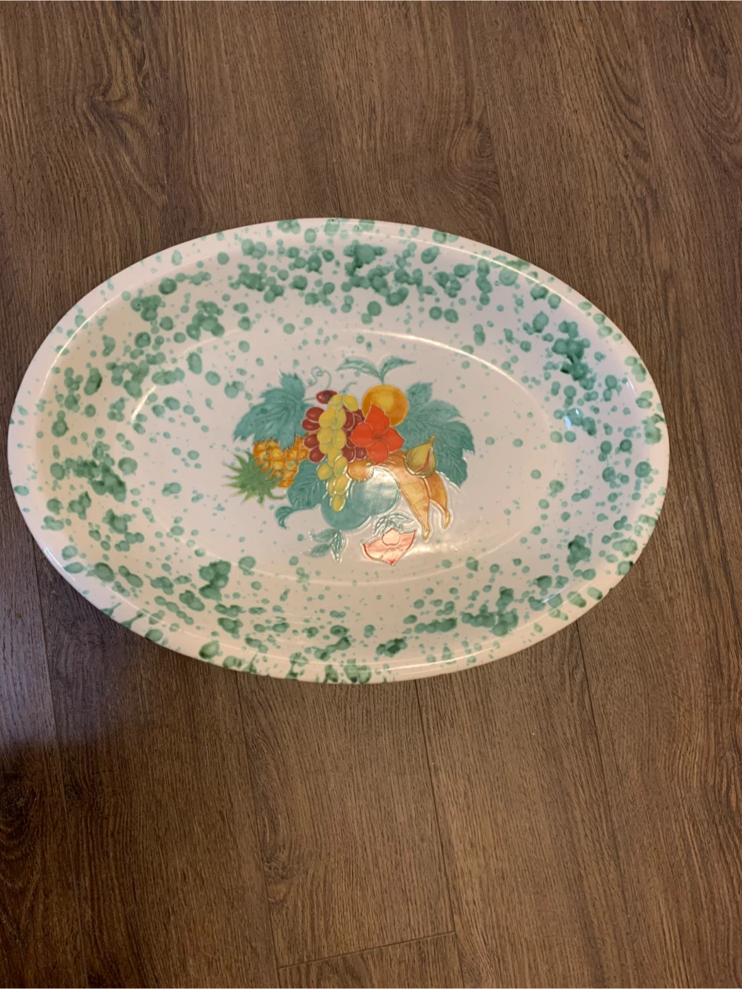 Oval Serving Platter with Fruit Design - photo 2