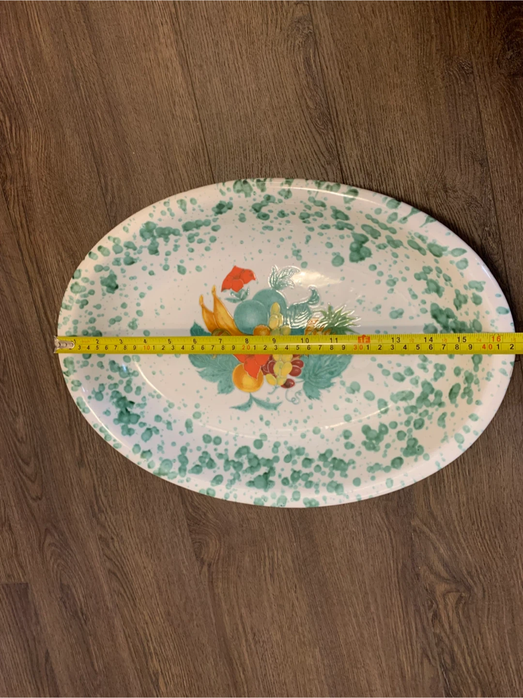 Oval Serving Platter with Fruit Design - photo 3