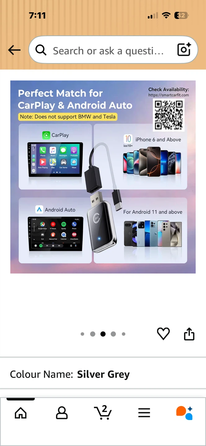 CZOZCPOS 2-in-1 Wireless CarPlay & Android Auto Adapter - photo 5