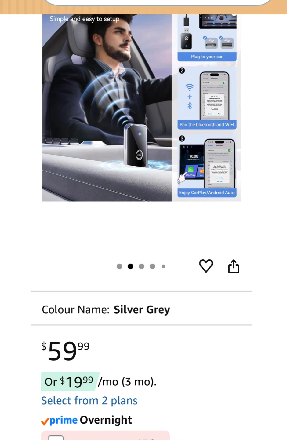 CZOZCPOS 2-in-1 Wireless CarPlay & Android Auto Adapter - photo 2