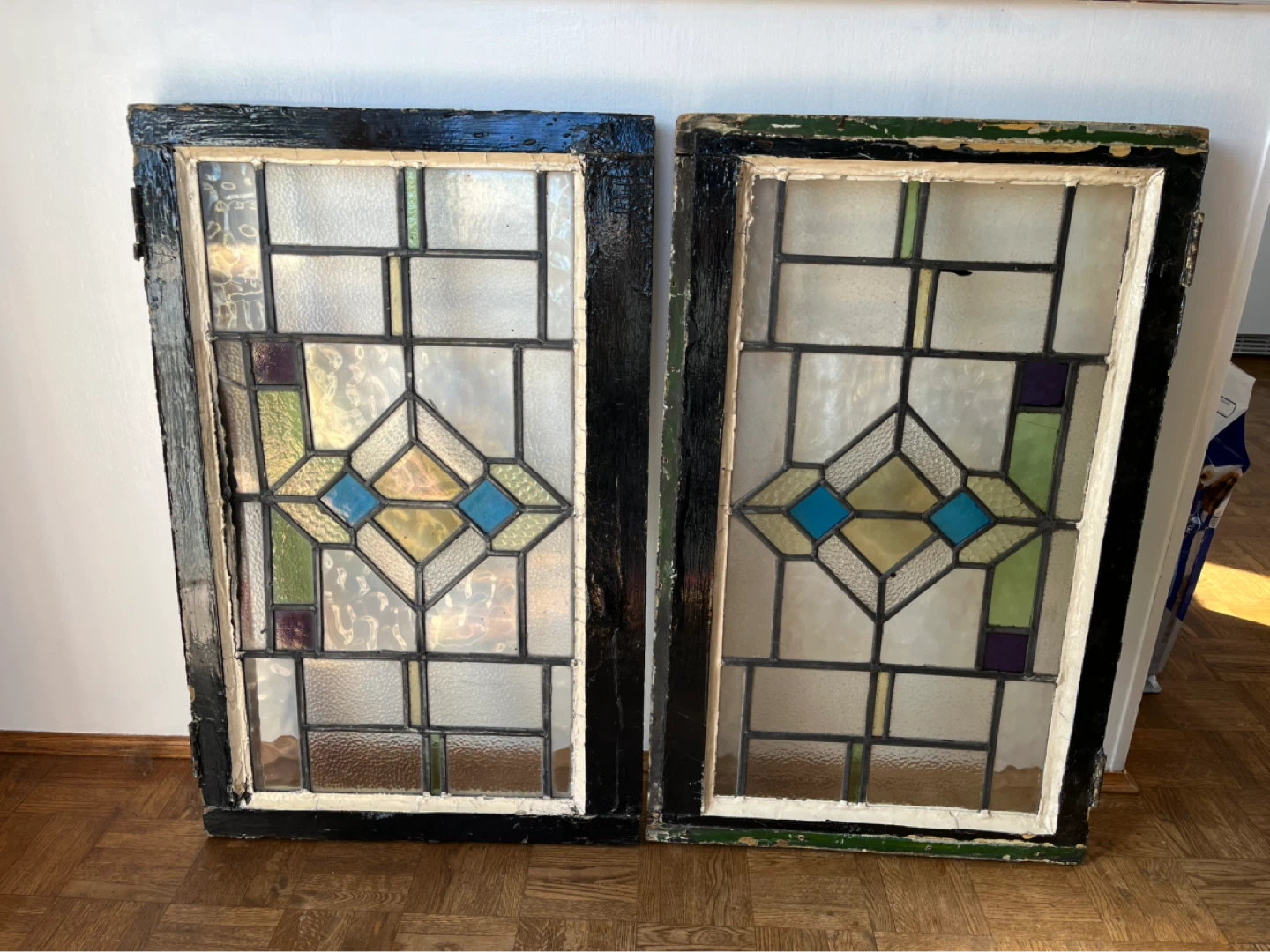 Antique Casement Windows twin pair