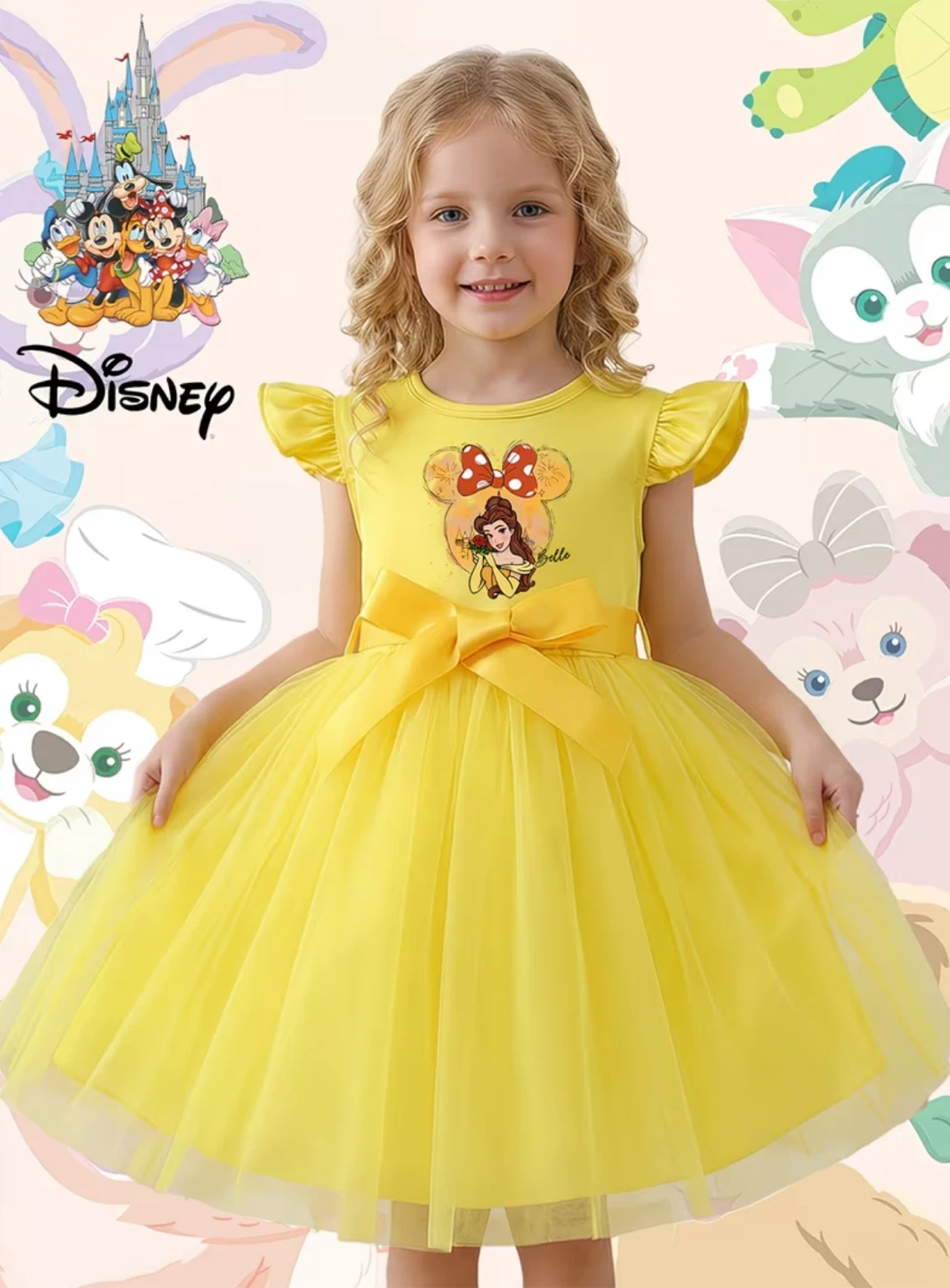 Disney Belle Yellow Princess Dress SIZE 4-5Y
