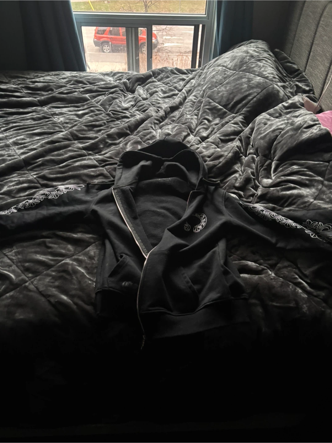 Chrome Hearts Black Zip-Up Hoodie