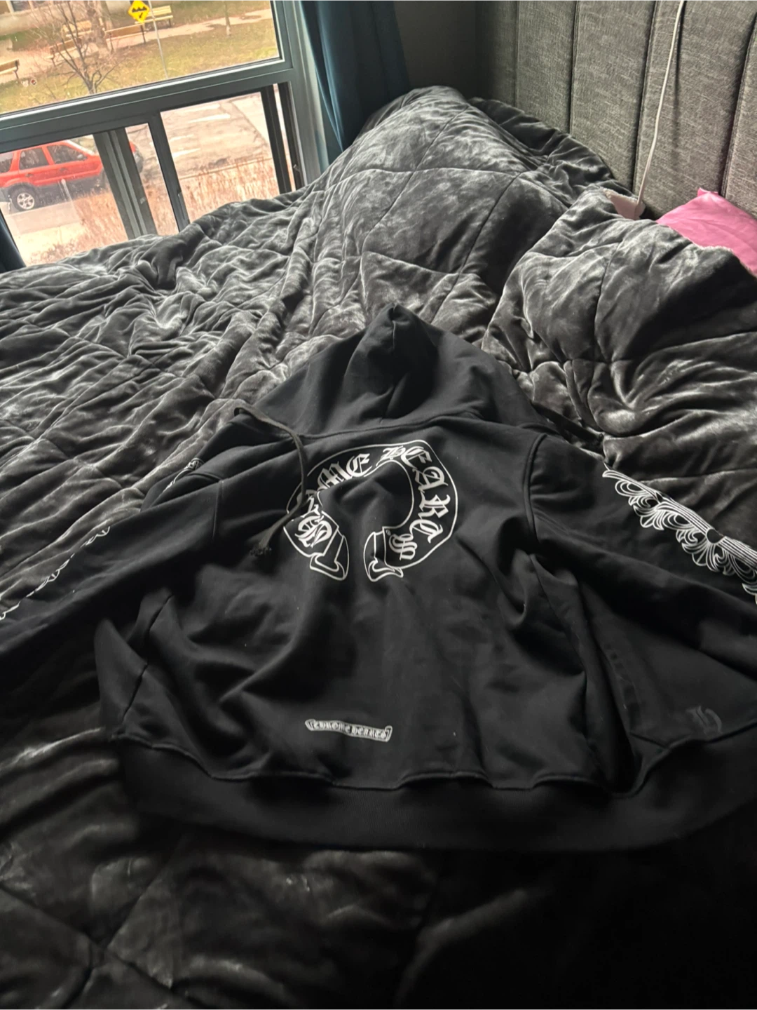 Chrome Hearts Black Zip-Up Hoodie - photo 2