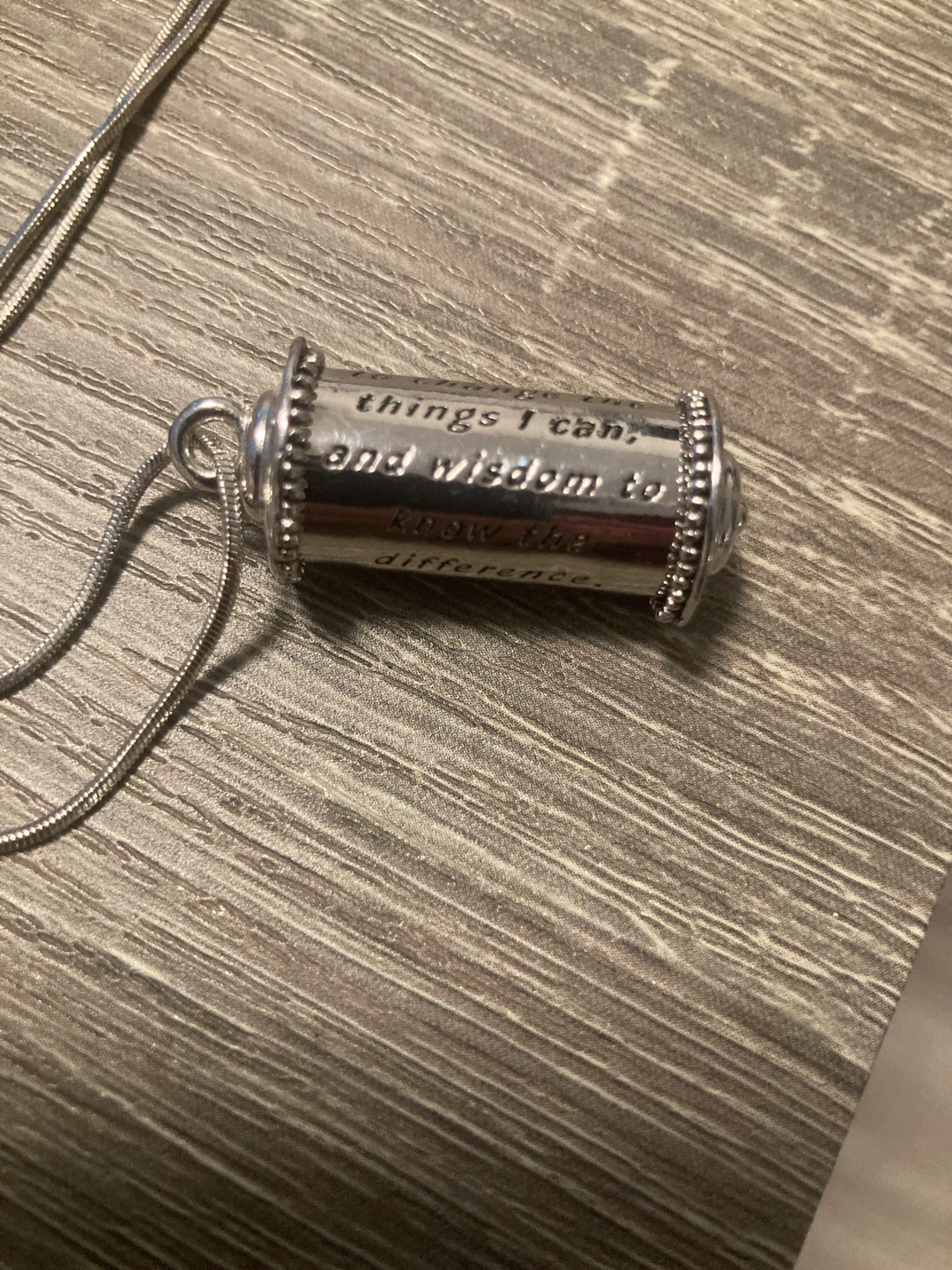 Serenity Prayer Pendant Necklace