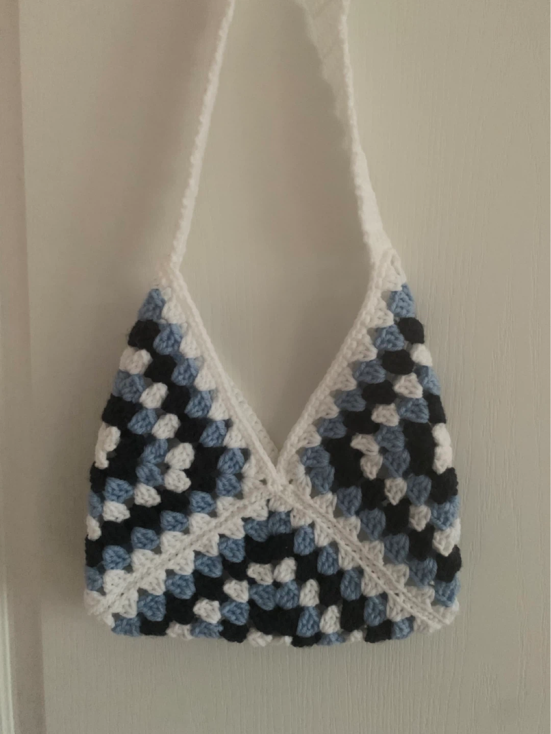 Granny Square Crochet Book Bag