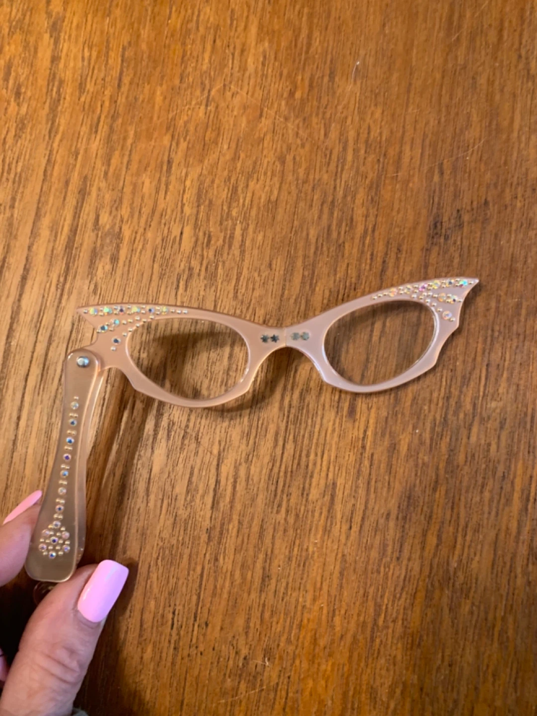 Vintage Cat-Eye Rhinestone Glasses