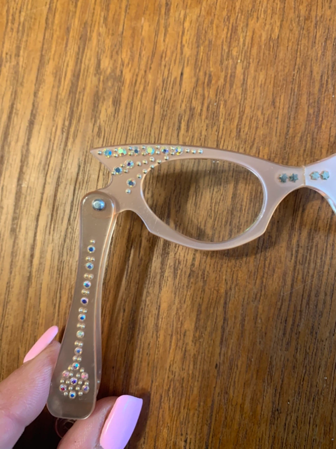 Vintage Cat-Eye Rhinestone Glasses - photo 2