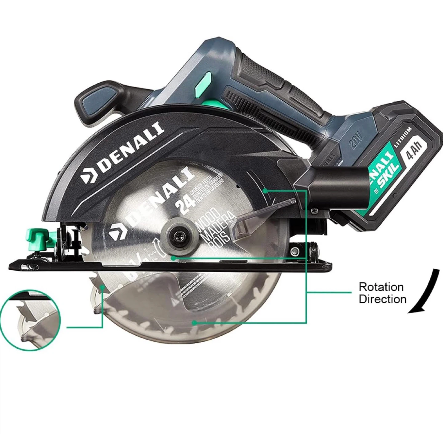 20V Cordless Drill, Reciprocating & Circular Saw, Work Light Wit - photo 5