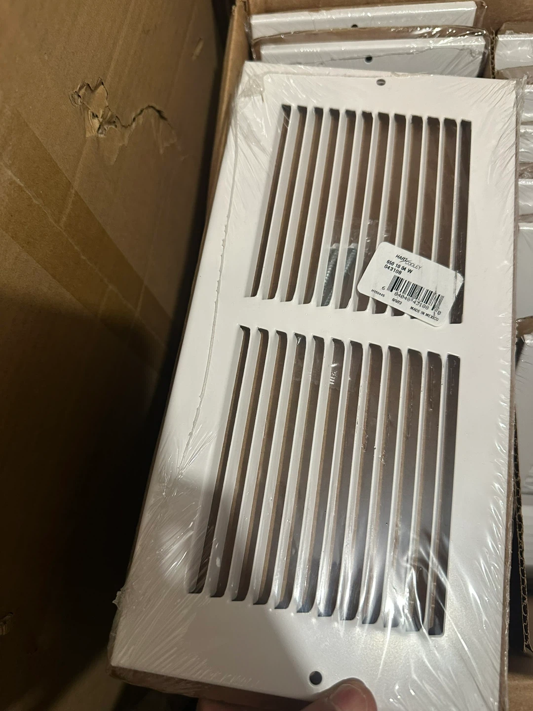 4 White Metal HVAC Vent Grille 10x4” - photo 2