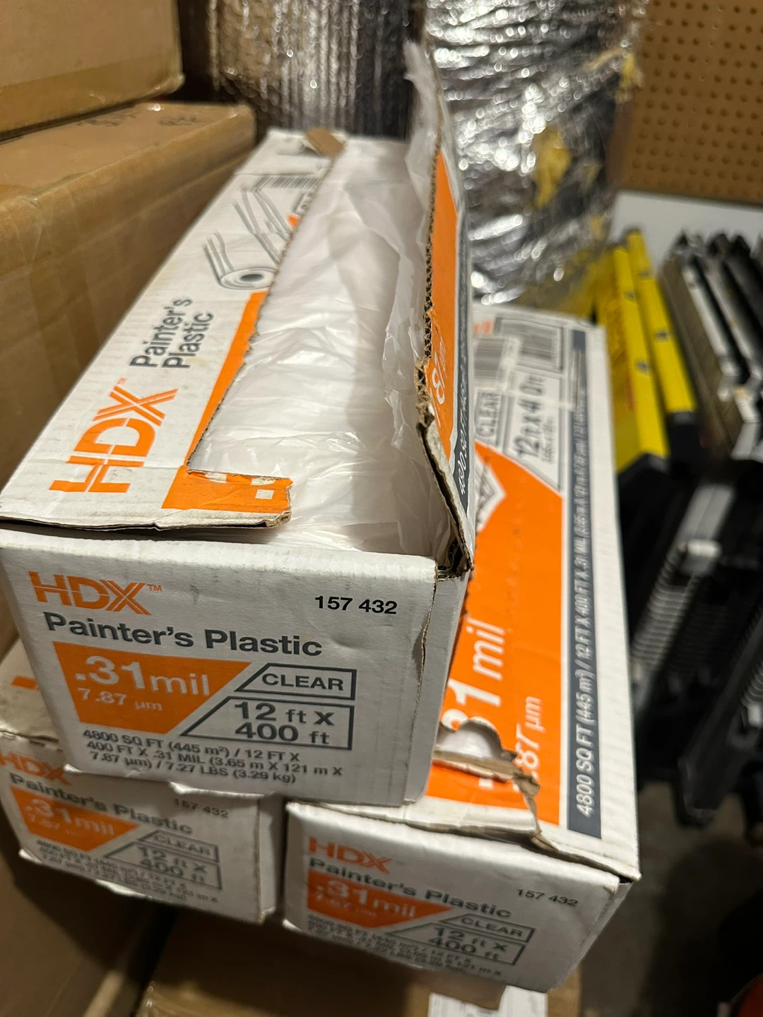 3 boxes HDX Painter's Plastic Sheeting - photo 3