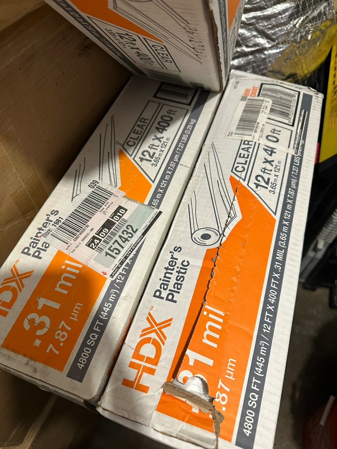 3 boxes HDX Painter's Plastic Sheeting - photo 2