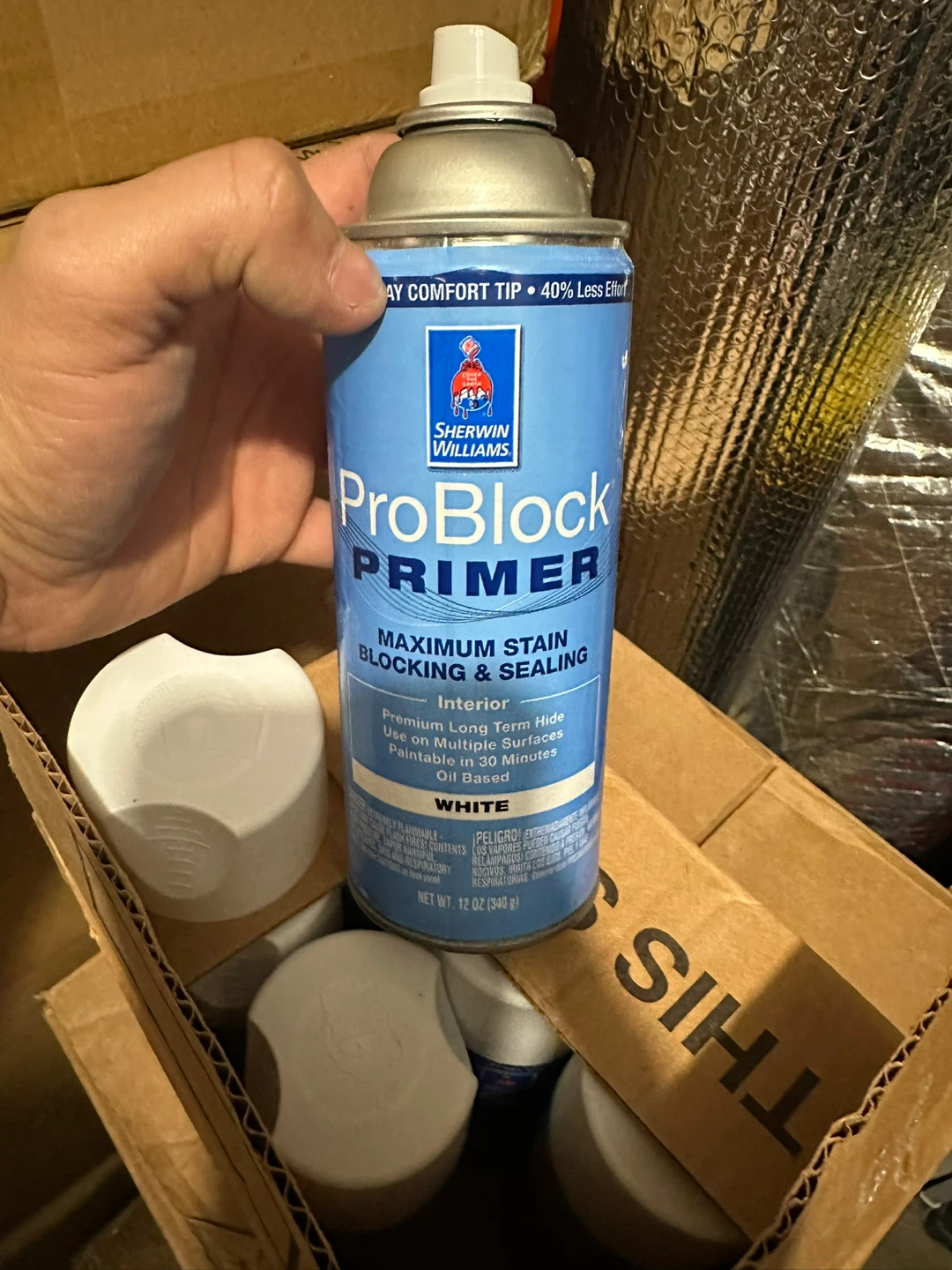 6 pack Sherwin Williams ProBlock Primer Spray Paint - White