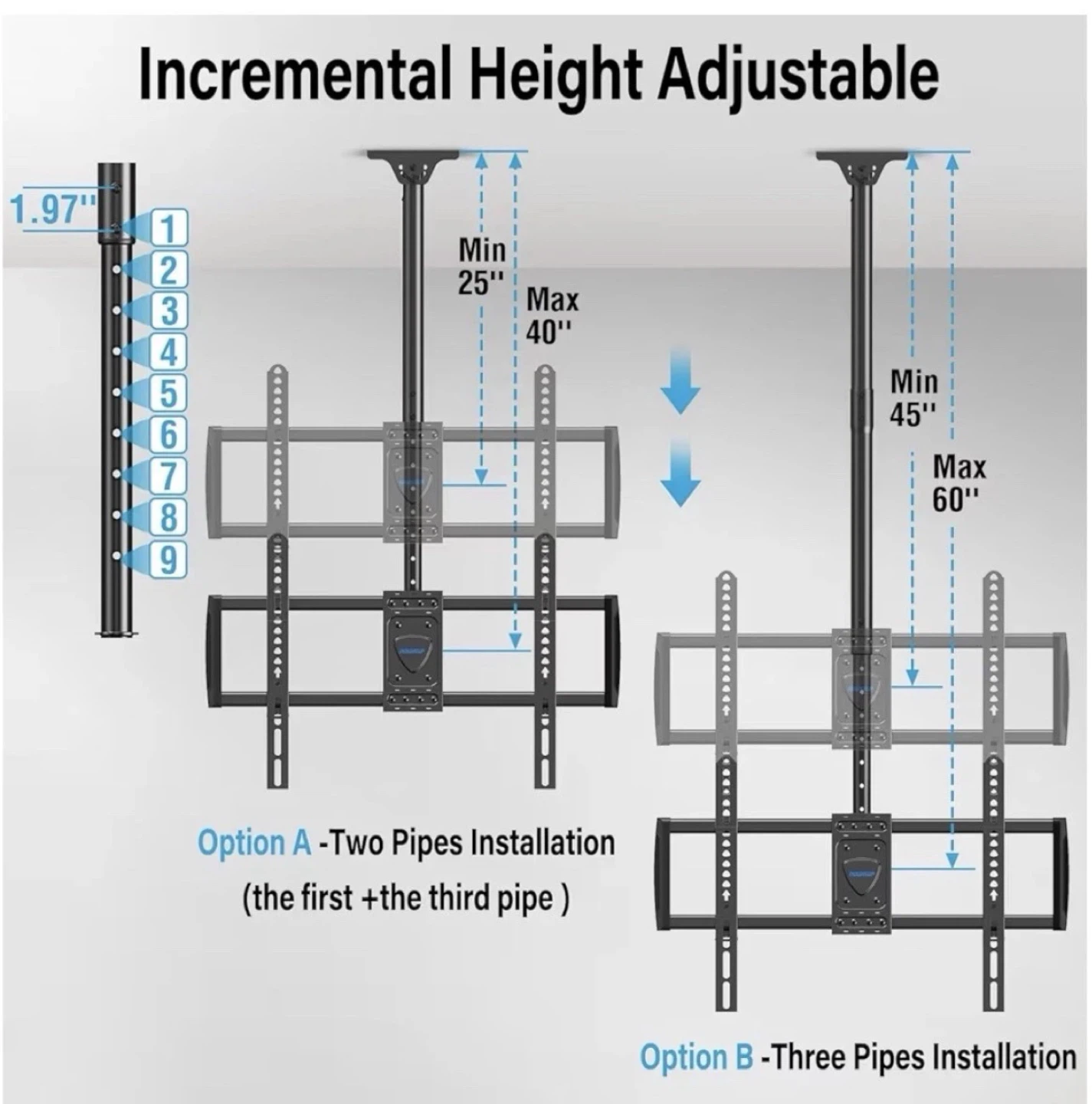 Adjustable Ceiling TV Mount Bracket - photo 2