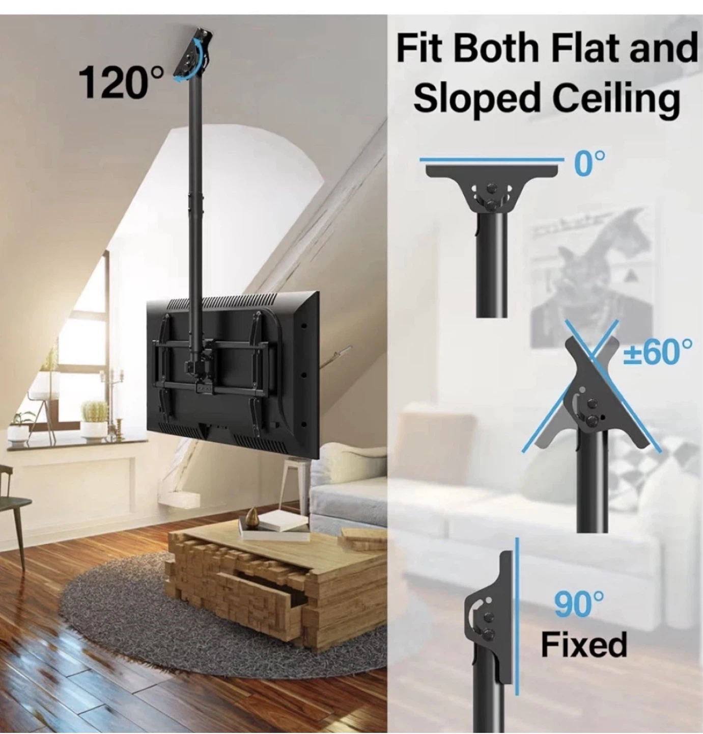 Adjustable Ceiling TV Mount Bracket - photo 4