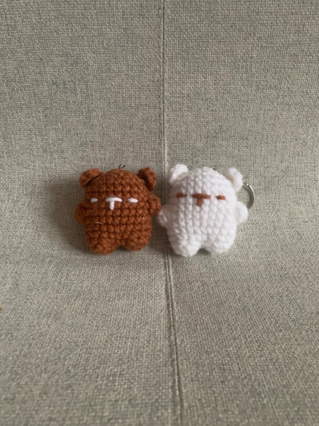 Crocheted Bear Keychains (Set of 2)