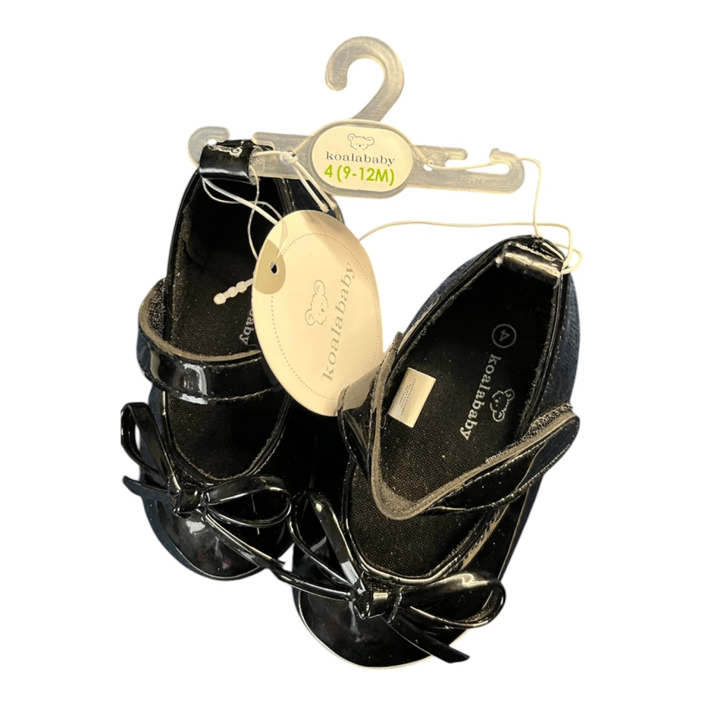 Koala Baby Black Patent Mary Jane Shoes Size 4 (9-12M) with Bow - photo 4