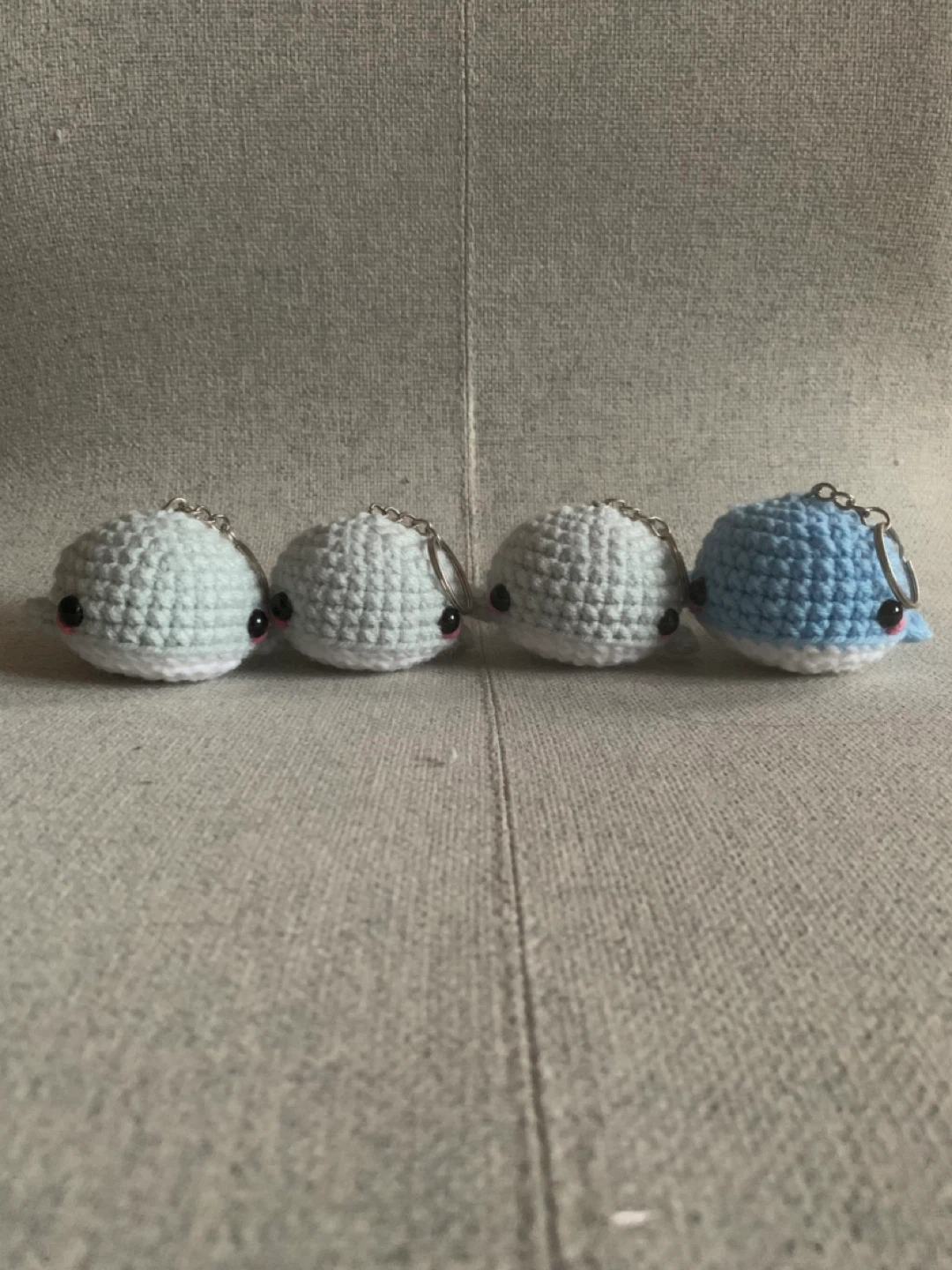 Crocheted Whale Keychains - $6 each