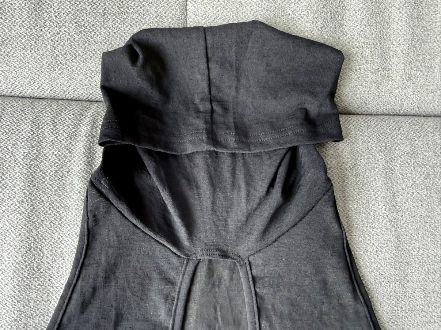 Sexy Hooded Sheer Slit Dress – Rave Festival Clubwear Black - photo 5
