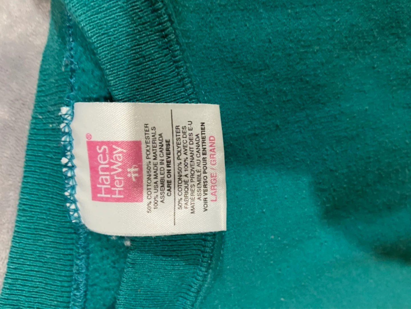 Vintage Hanes Her Way Teal Sweatshirt & Pants Set - Large - photo 2