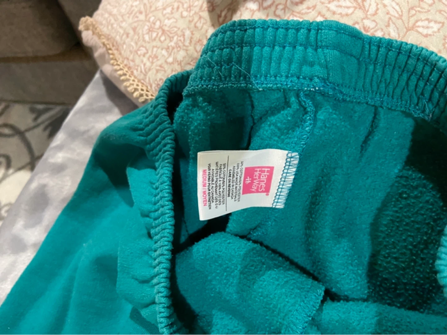 Vintage Hanes Her Way Teal Sweatshirt & Pants Set - Large - photo 3