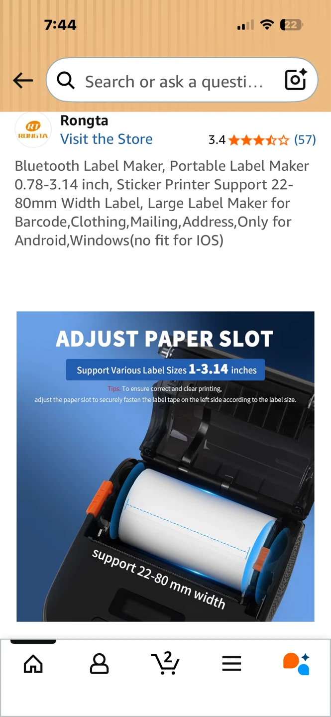 Rongta Bluetooth Label Maker 0.78-3.14 inch - photo 4