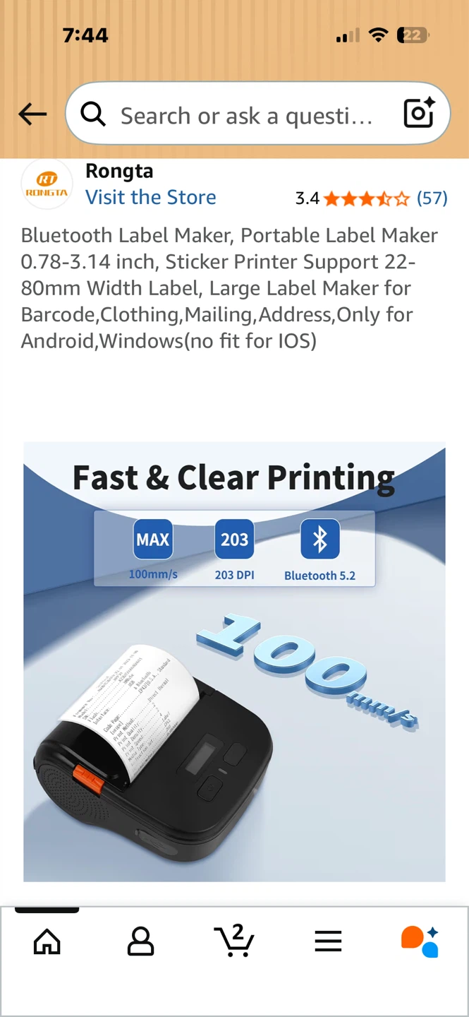 Rongta Bluetooth Label Maker 0.78-3.14 inch - photo 3