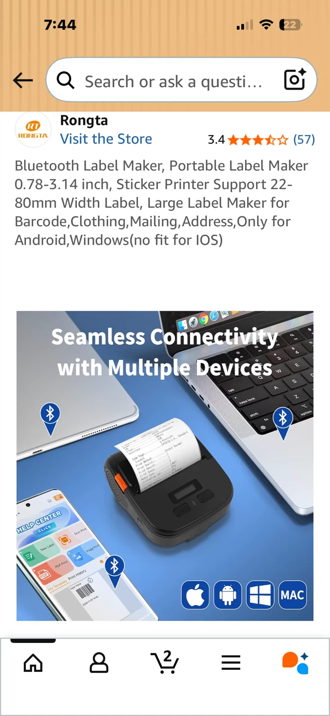 Rongta Bluetooth Label Maker 0.78-3.14 inch - photo 2