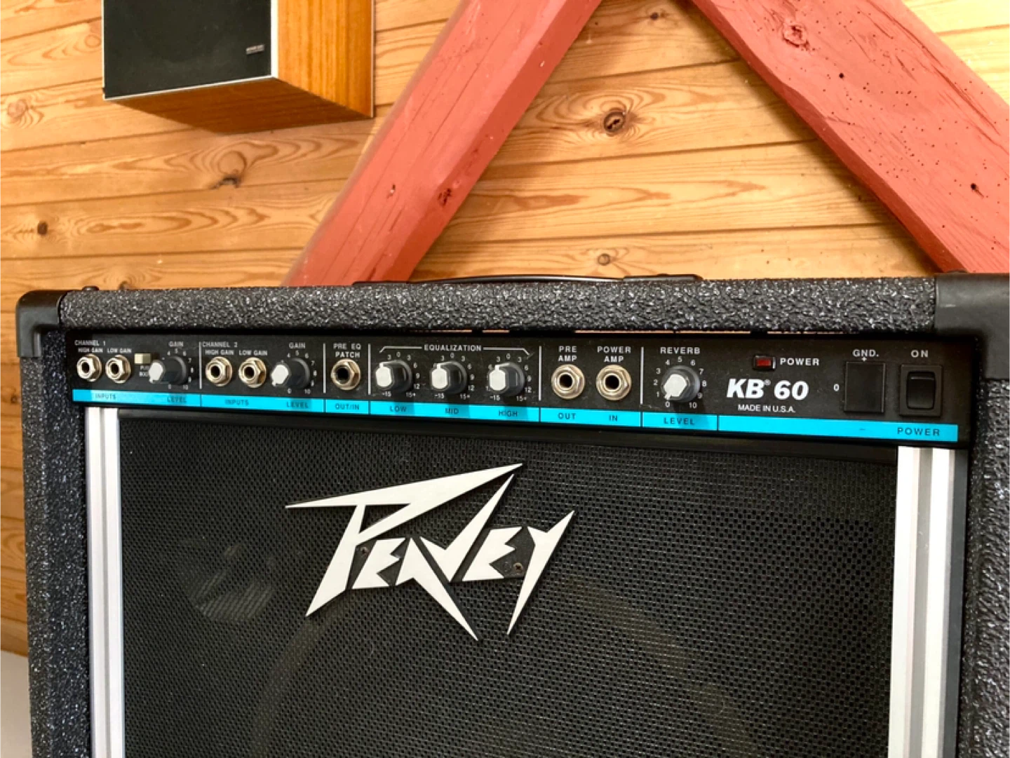 Vintage U.S.A Made Peavey KB-60 Amplifier ~ Teal Stripe - photo 2