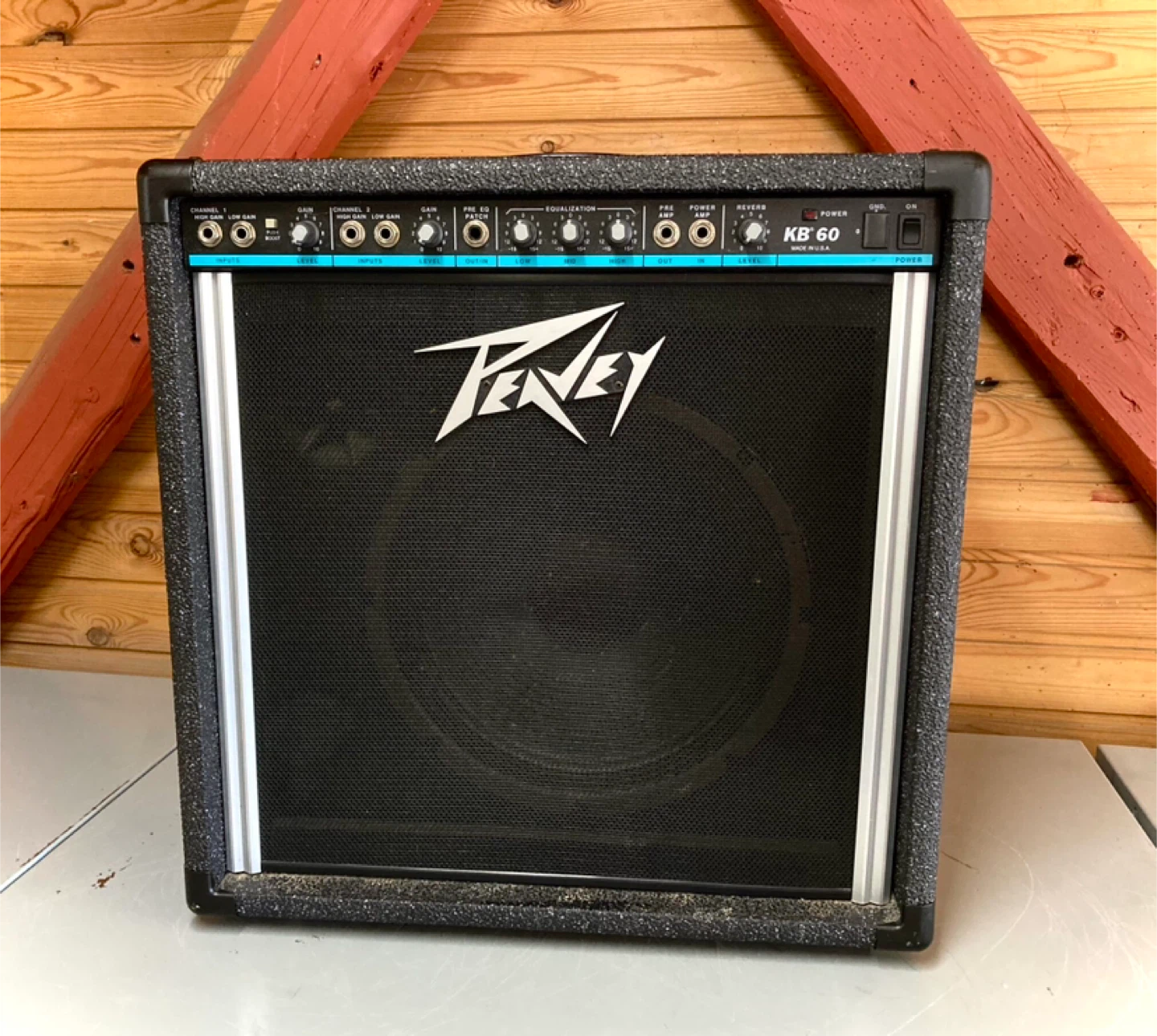 Vintage U.S.A Made Peavey KB-60 Amplifier ~ Teal Stripe