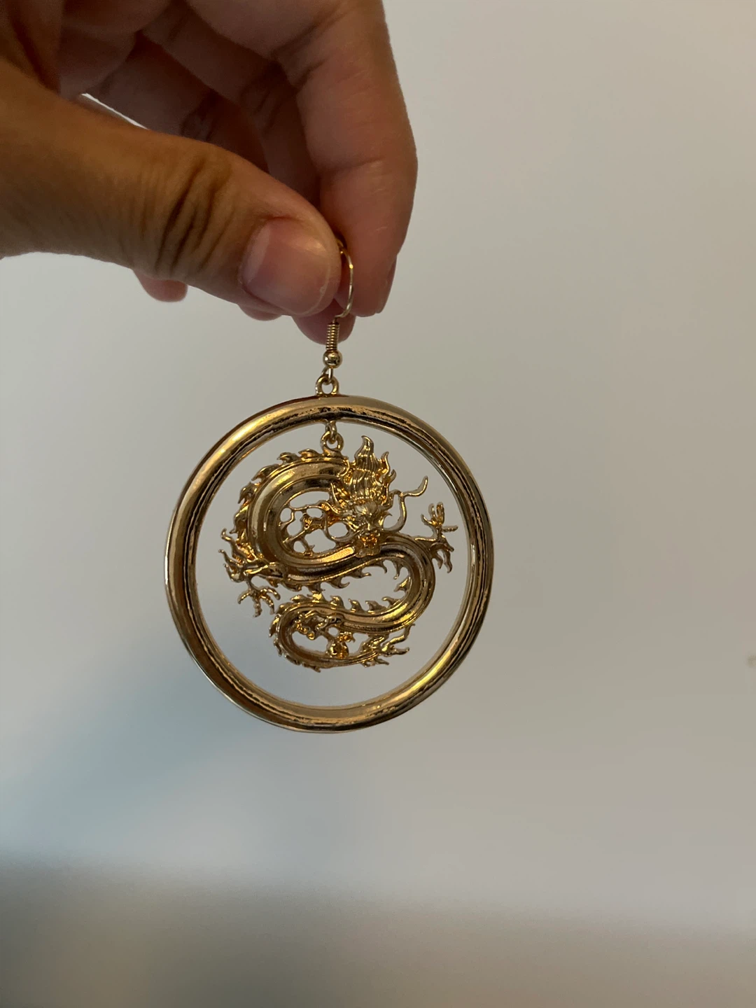 Gold Dragon Hoop Earrings – Statement Jewelry, Unique Design - photo 2