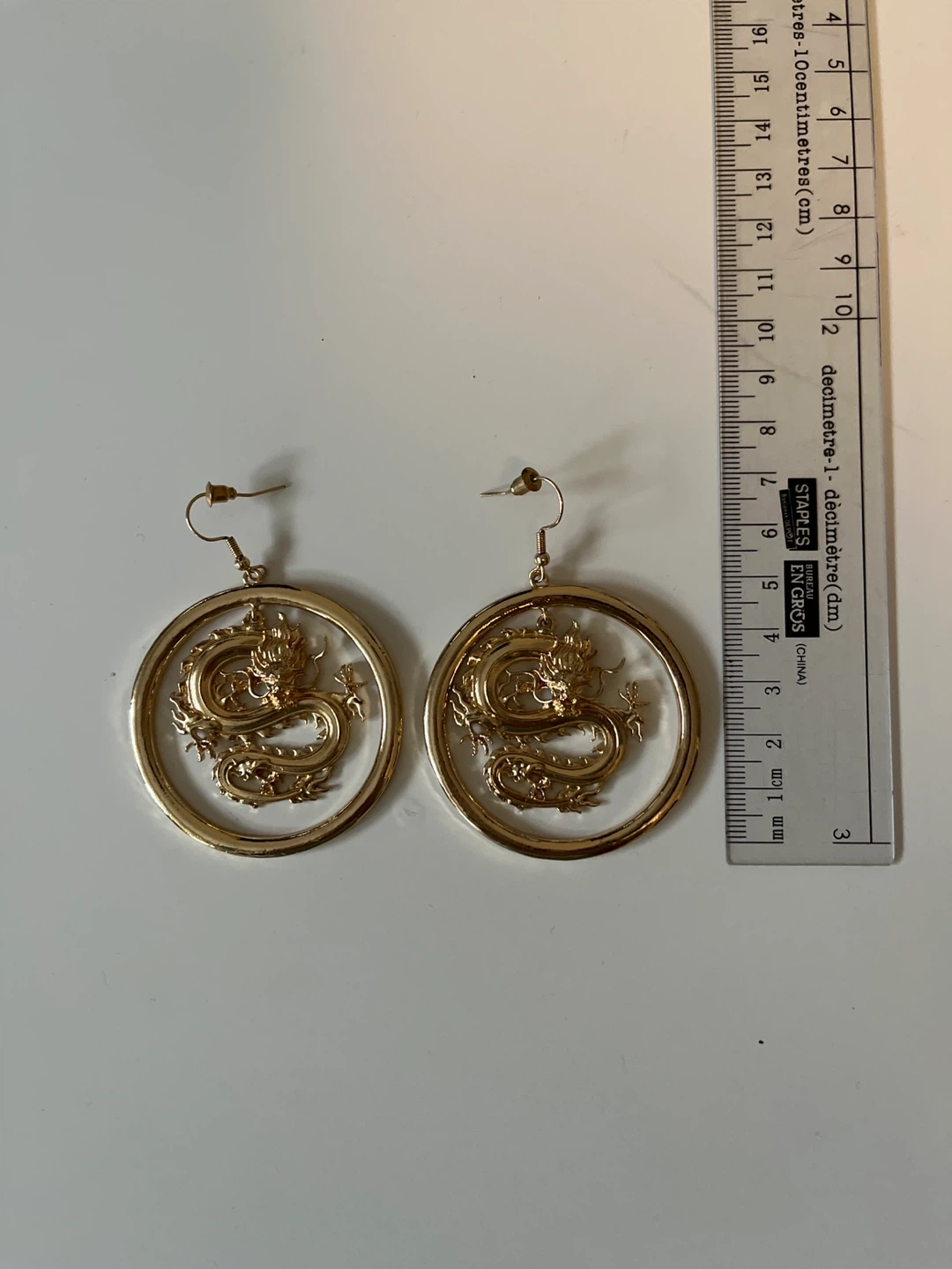 Gold Dragon Hoop Earrings – Statement Jewelry, Unique Design - photo 3