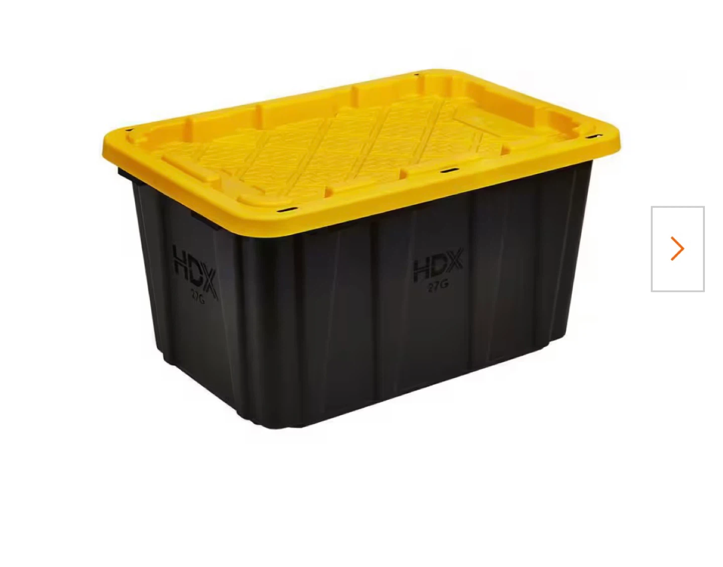 HDX Tough Tote 27 Gallon Storage Bin with Yellow Lid - photo 4