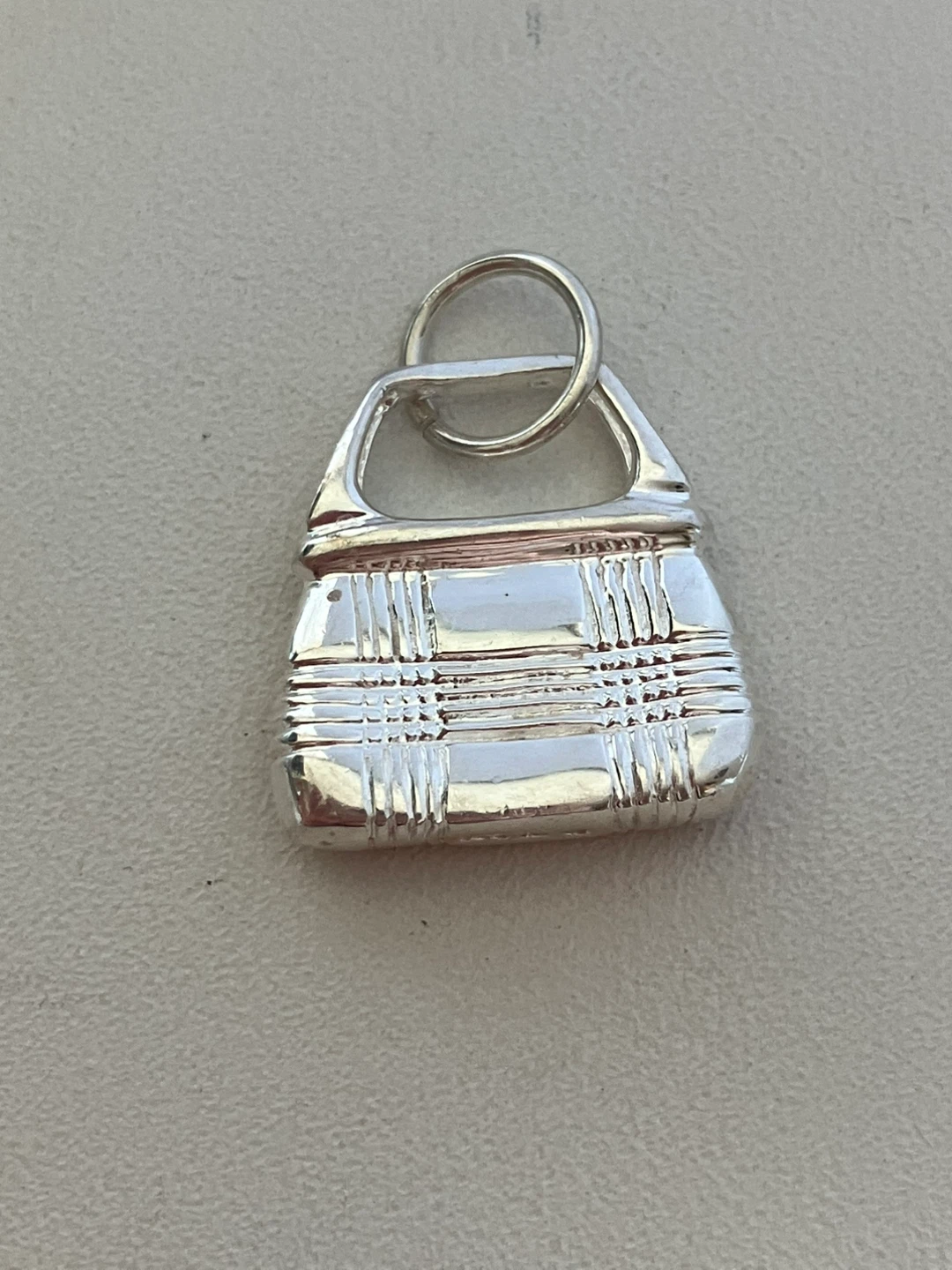 Sterling Silver Handbag Charm Pendant 925