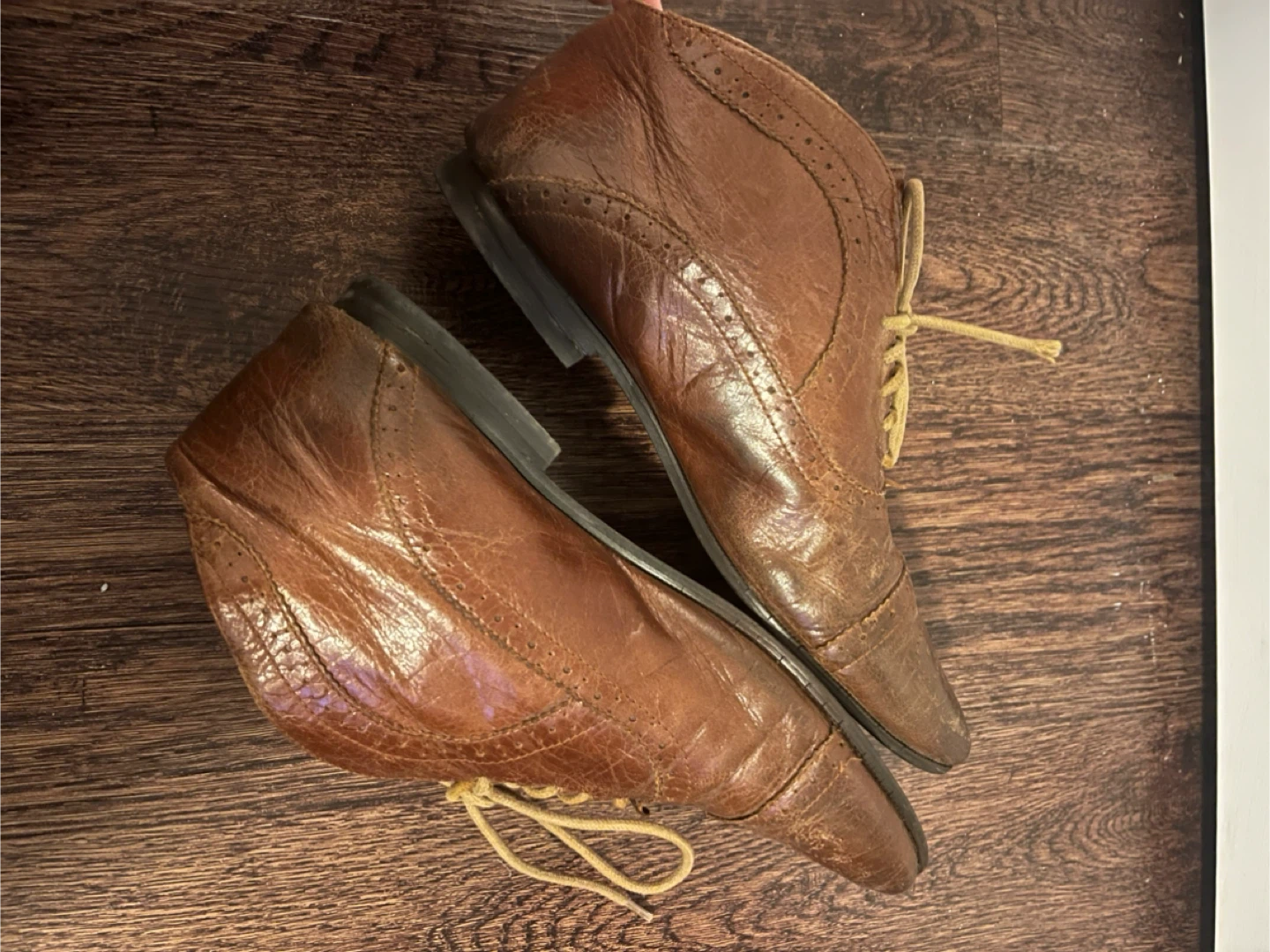 Vintage Leather Shoes - Restored by Professional - photo 4