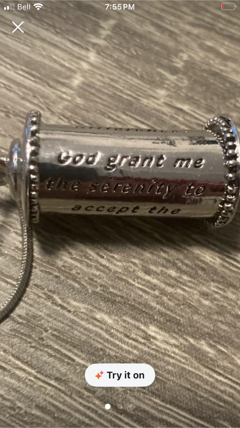 Serenity Prayer Pendant Necklace - photo 3