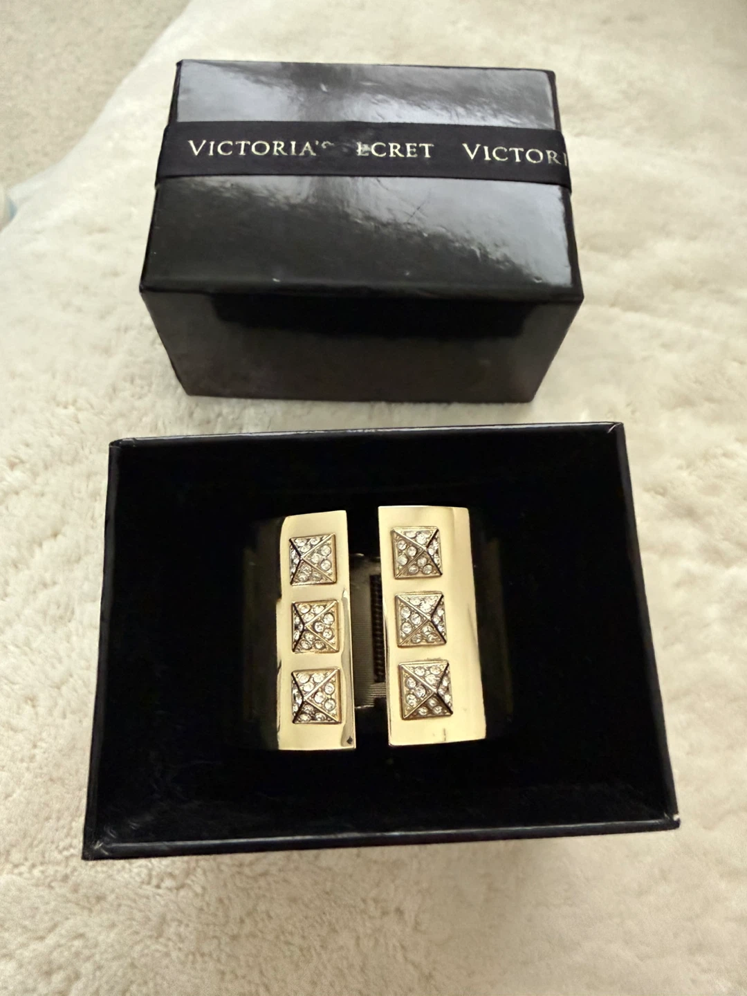 Victoria's Secret Gold Tone Studded Cuff Bracelet