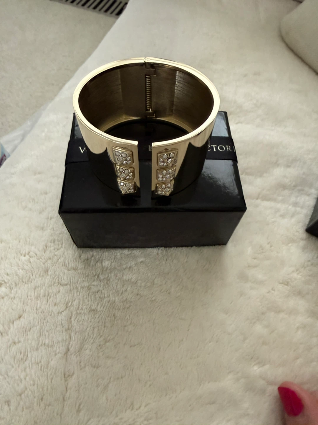Victoria's Secret Gold Tone Studded Cuff Bracelet - photo 2
