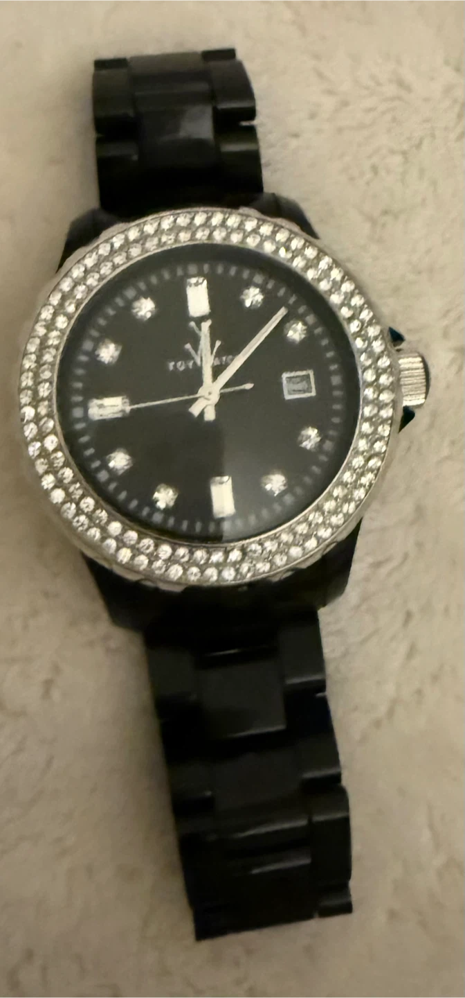 "ToyWatch" Italian watch co Crystal Bezel Watch - Black - photo 2