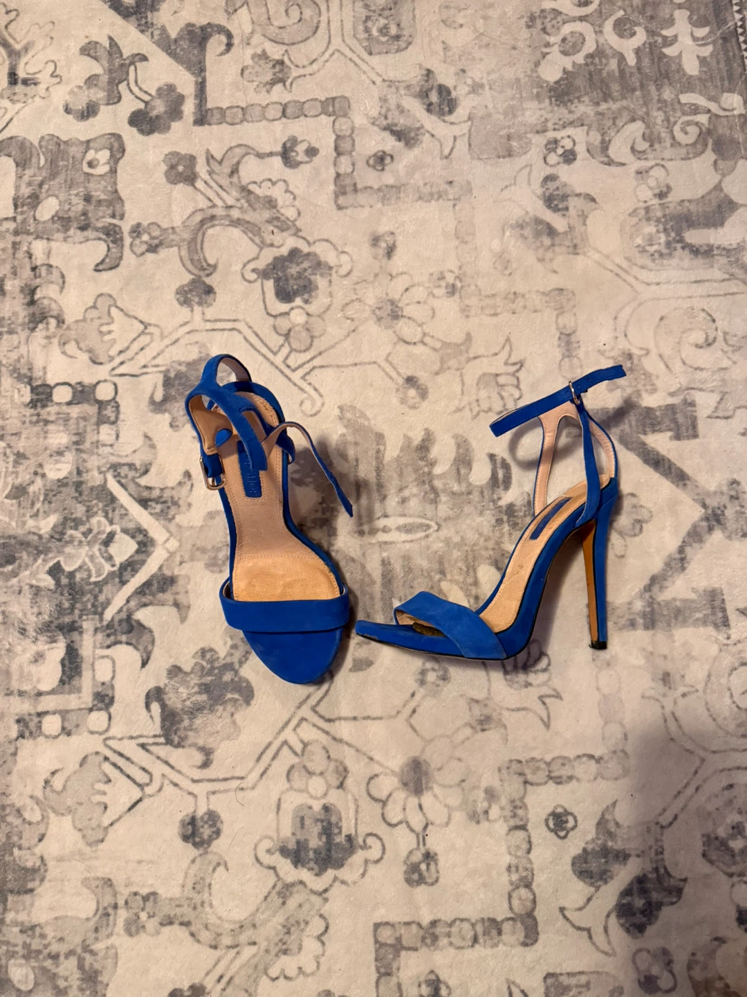 Blue Suede Heeled Sandals - photo 2