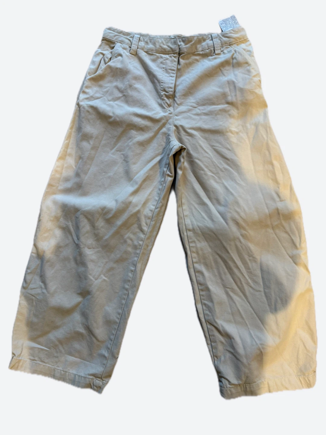 ZARA Beige high-waisted wide Leg Pants - photo 4