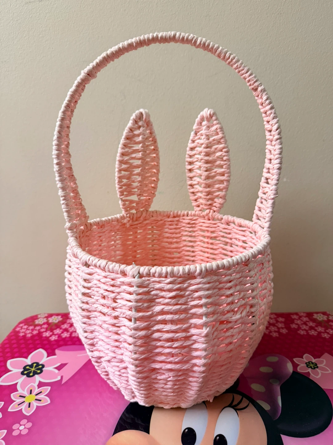 Pink Bunny Easter Basket