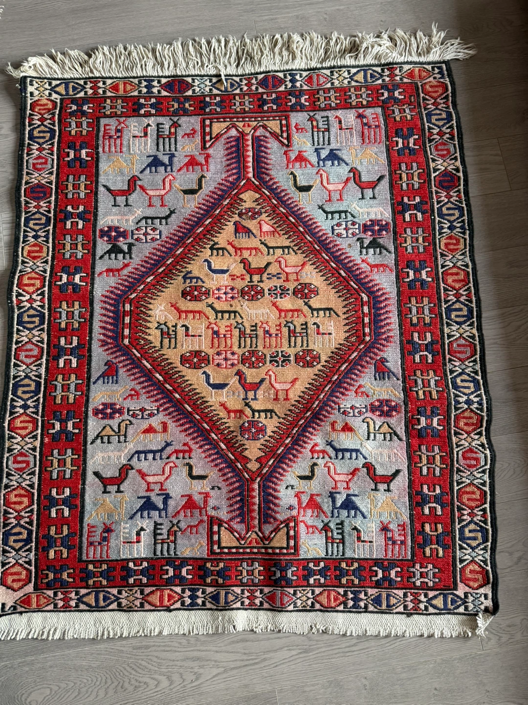 Iranian hand make rug natural die colour - photo 2