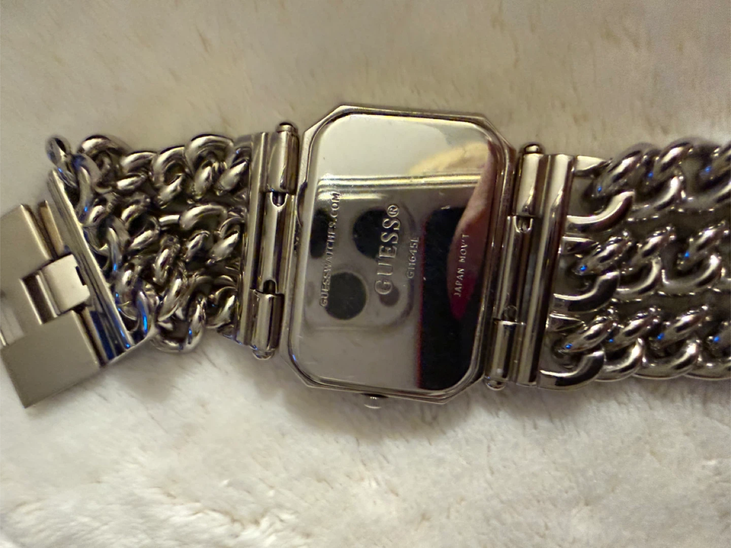 GUESS Women's Watch - Silver Tone Chain Link Crystal Accents - photo 4
